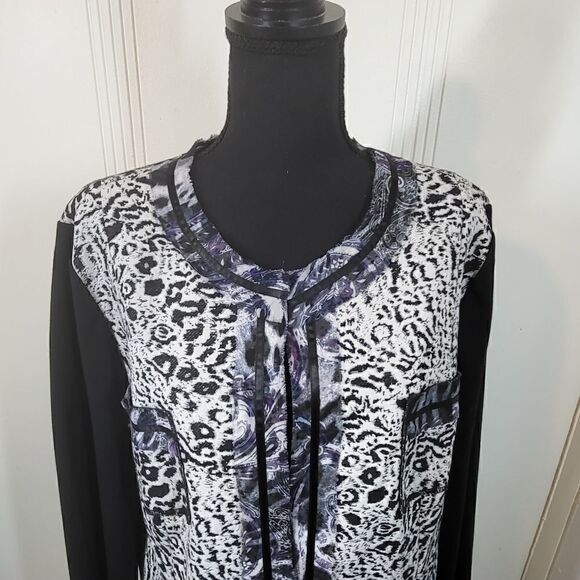 Plus Size Chico's Black & White Jacket - Picture 13 of 13